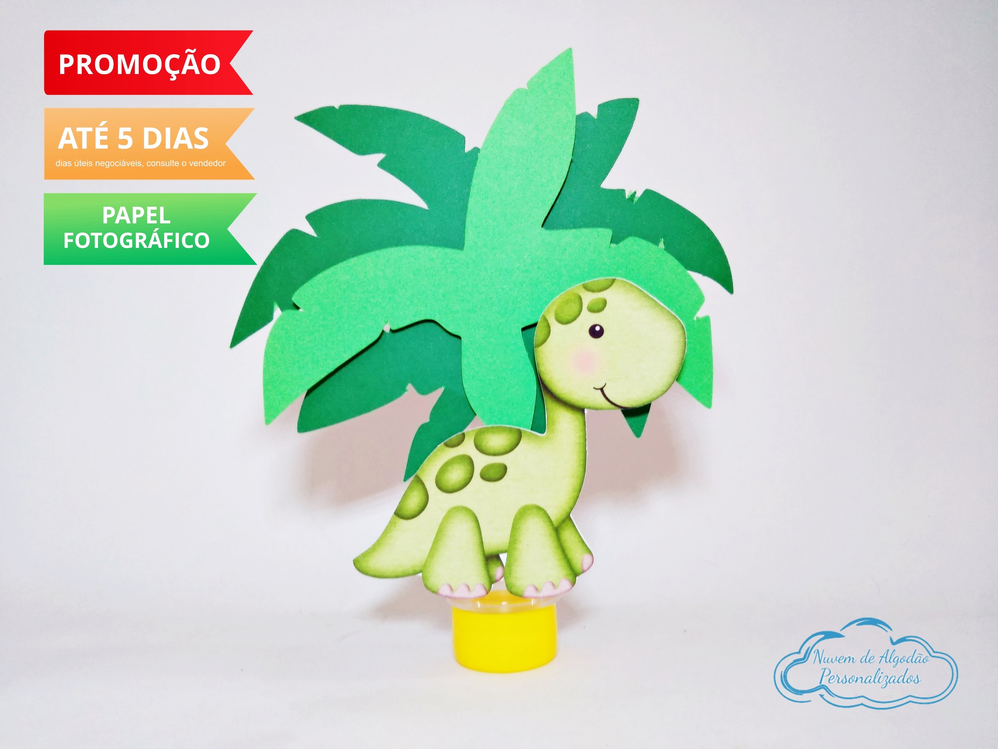 Aplique de tubete Dinossauro baby