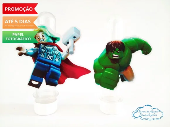 Aplique de tubete Lego Marvel