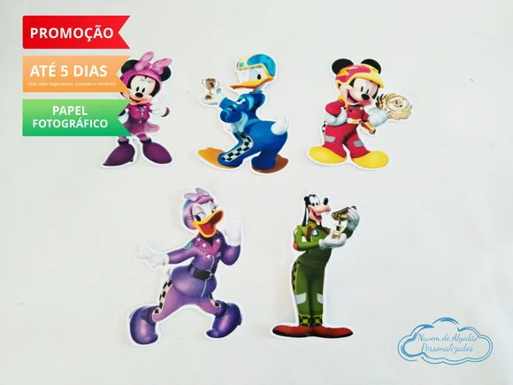 Aplique de Tubete Mickey Aventura Sobre Rodas