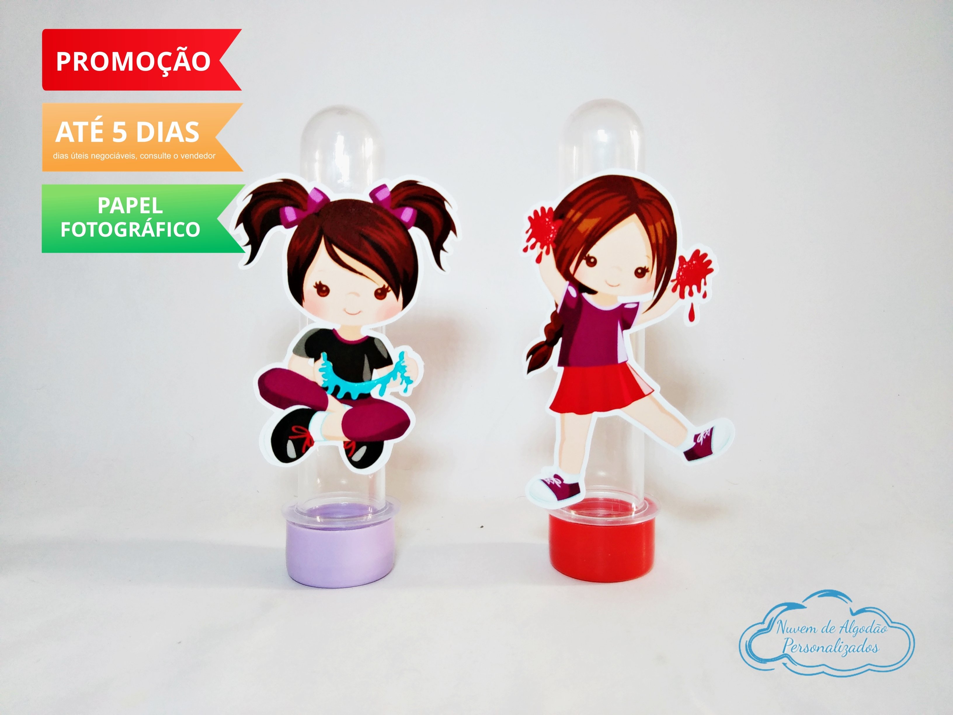 Aplique de tubete Slime - meninas