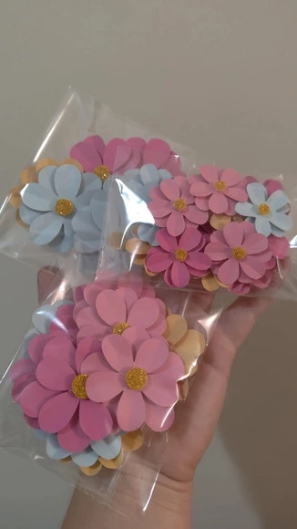 Aplique em Flores 3d - 30 Unidades (p, m e G)