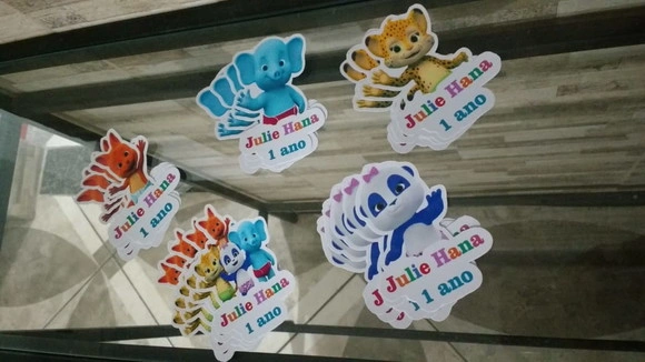 Aplique para Minitubete Personalizado com Plaquinha com Nome