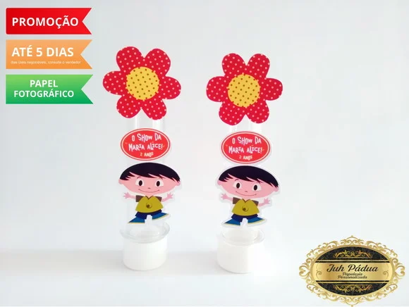 Apliques para tubetes O Show da Luna