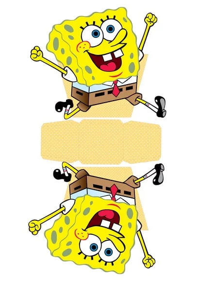 ARQUIVO CAIXA SILHOUETTE BOB ESPONJA CENTRO DE MESA