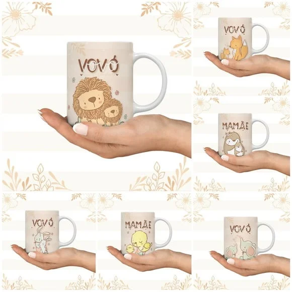 Arquivo Combo Arte para Sublimação Canecas Mães/avós