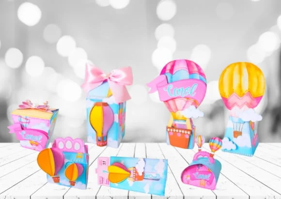 Arquivo Corte Silhouette Festa Balão Candy Menina Luxo