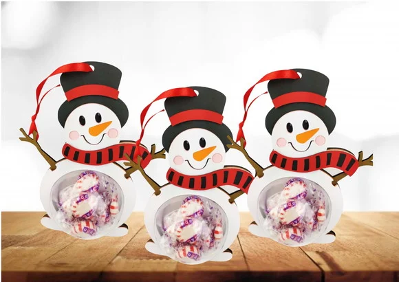 Arquivo Digital Silhouette Boneco de Neve para Doces