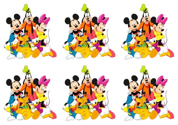 Arquivo Digital Silhouette Tags para Tubete Mickey e Turma