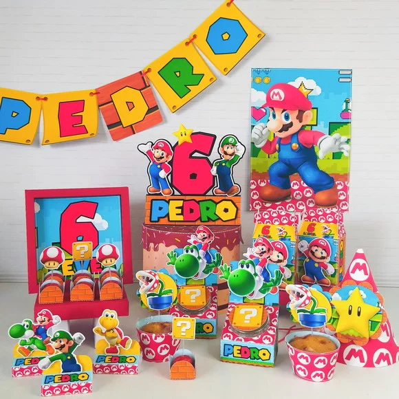 Arquivo Super Mário pdf Corte Manual Festa em Casa