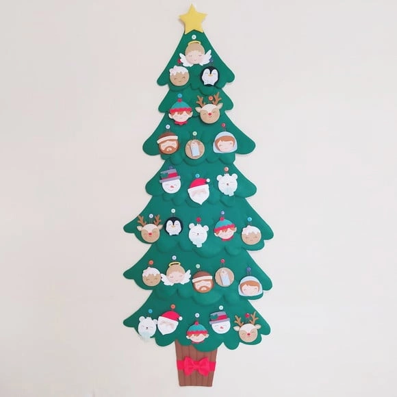 Árvore de Natal Interativa de Feltro  Montessori  1,60m