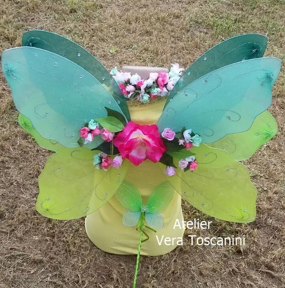 Fantasia Asa de Fada Floral (kit)
