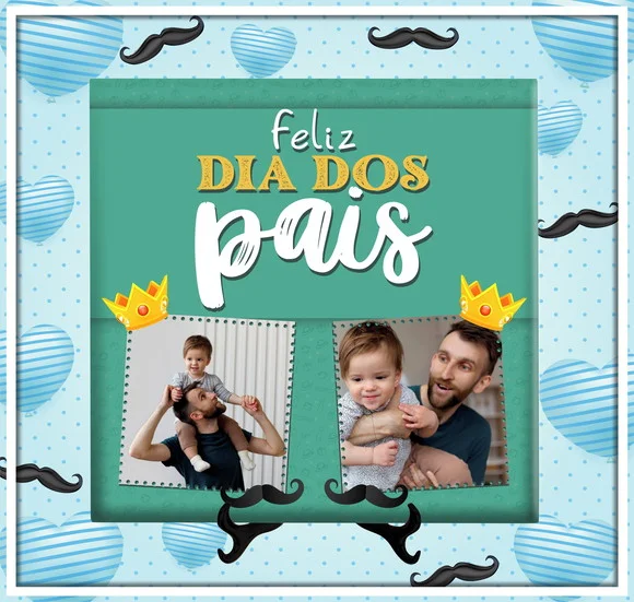Azulejo Decorativo Feliz Dia dos Pais com Foto