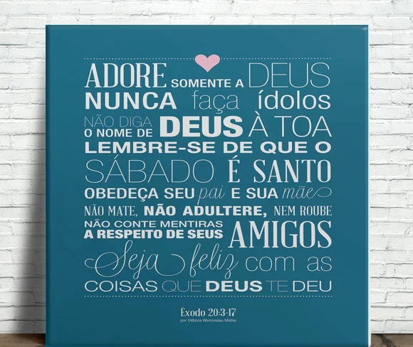 Azulejo Decorativo Frase Religiosa