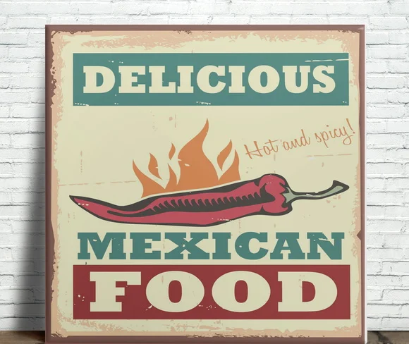 Azulejo Decorativo Retrô - Mexican Food