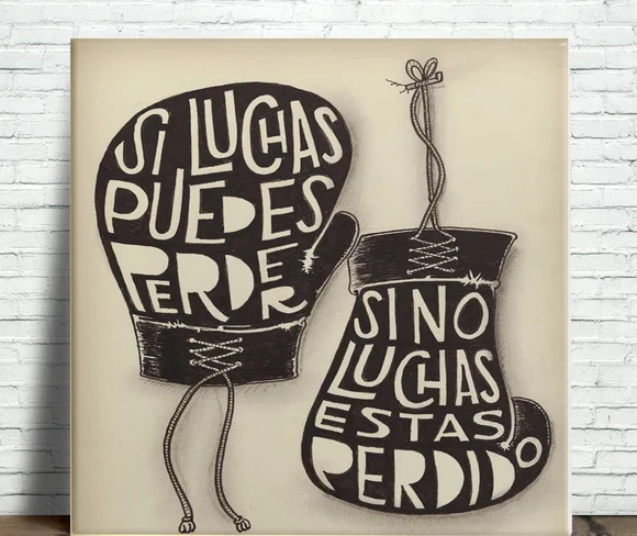 Azulejo Decorativo Si Luchas Puedes
