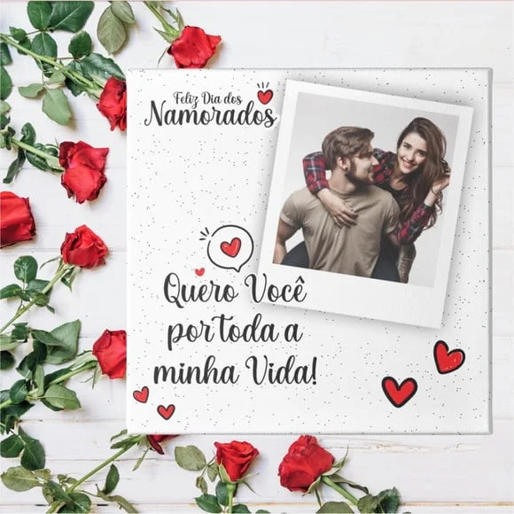 Azulejo Dia dos Namorados Personalizado com Foto