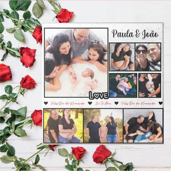 Azulejo Dia dos Namorados Personalizado com Fotos
