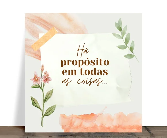 Azulejo "há Propósito": Fé, Propósito e Beleza!