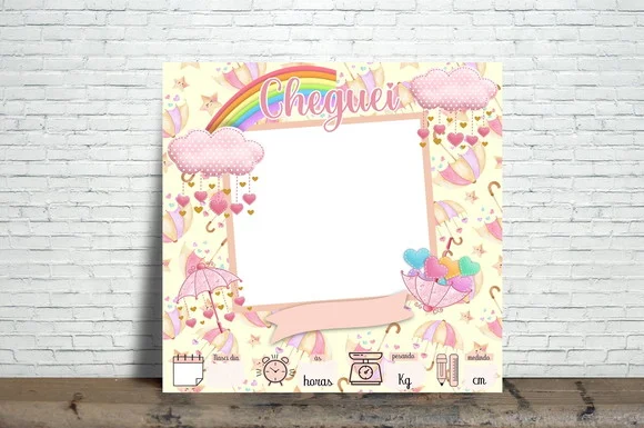 Azulejo Personalizado Nascimento com Foto