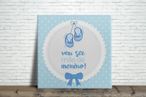 Azulejo Personalizado Vou Ser Mãe de Um Menino
