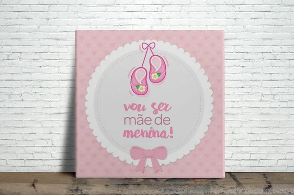 Azulejo Personalizado Vou Ser Mãe de Uma Menina