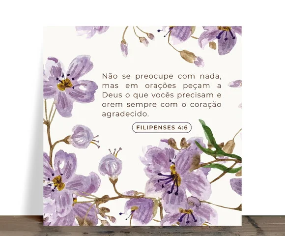 Azulejo Religioso: "não se Preocupe" - Filipenses 4:6!