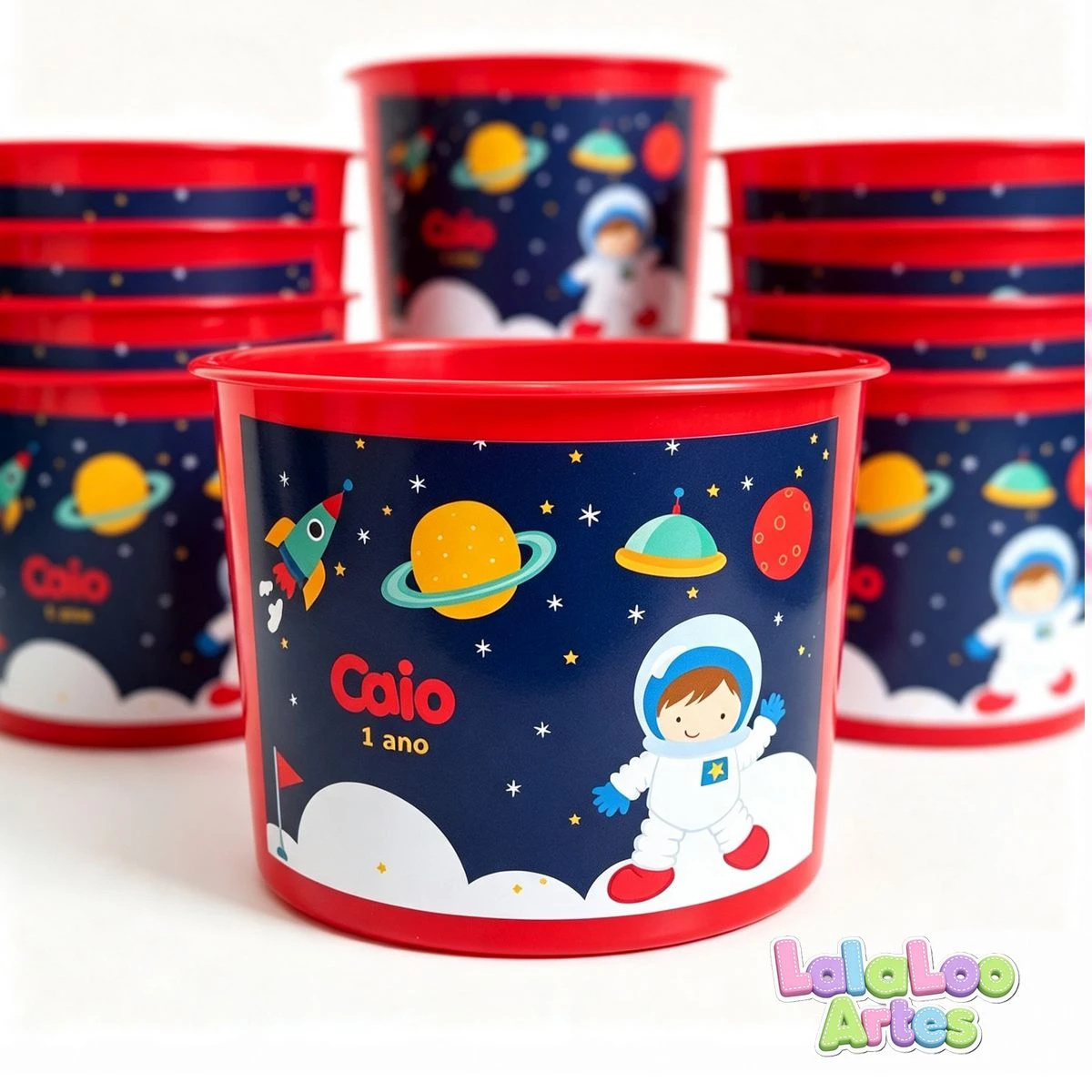 Balde de Pipoca Astronauta