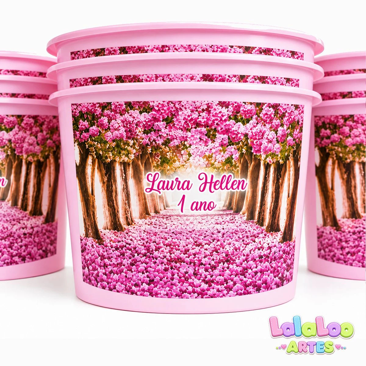 Balde de Pipoca Jardim Encantado