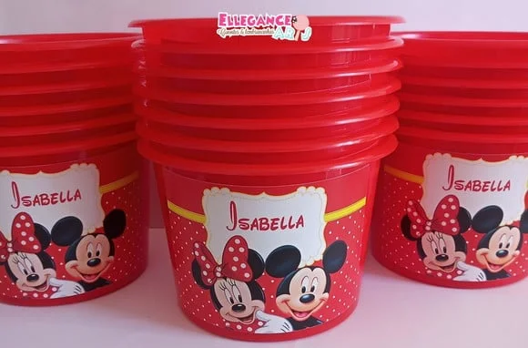 Balde de Pipoca Mickey e Minnie