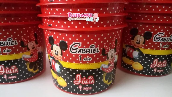 Balde de Pipoca Mickey e Minnie