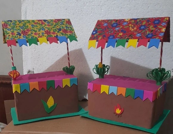 Barraquinha Junina Enfeite de Mesa