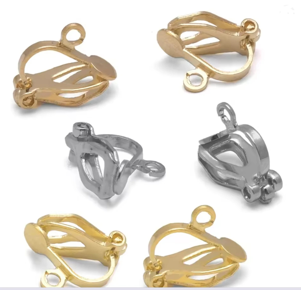 Base Brinco de Pressão dourado ou prateado 1 Saída