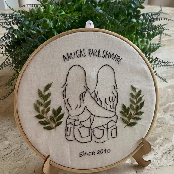 Best Friend Forever - Bordado Livre - Amigas para Sempre