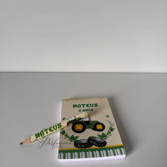 Bloquinho com Lápis Tema John Deere