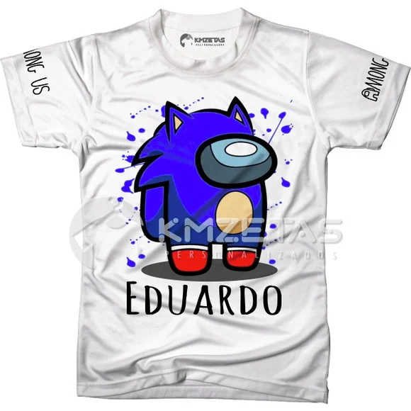 Blusa Among Us Sonic Infantil Adulto Personalizada