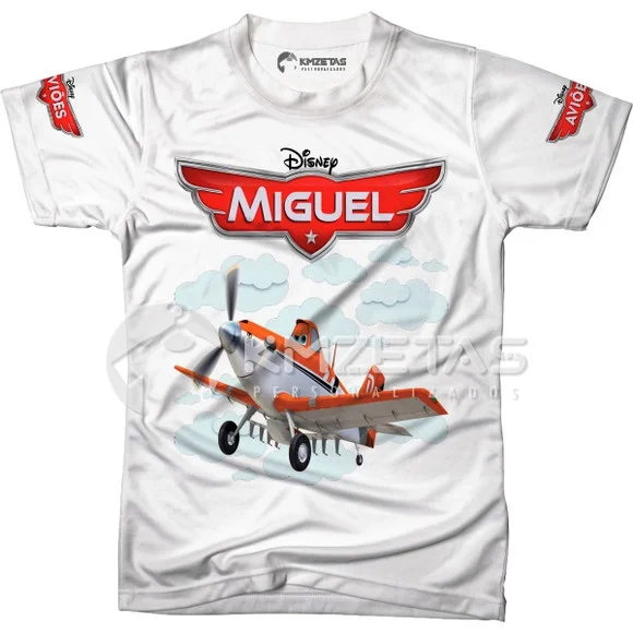 Blusa Aviões Disney Dusty Infantil Adulto Personalizada
