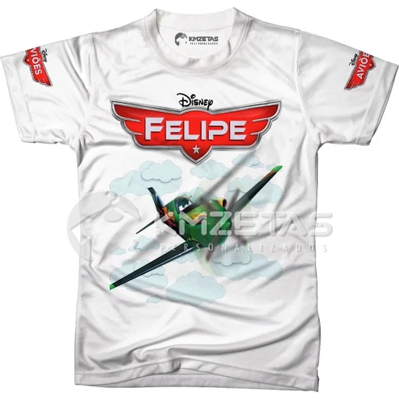 Blusa Aviões Disney Ripslinger Infantil Adulto Personalizada