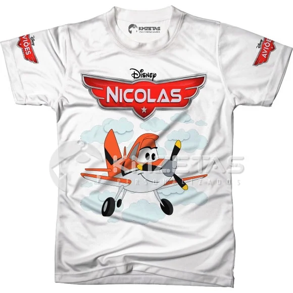 Blusa Aviões Disney Voo Razante Infantil Personalizada