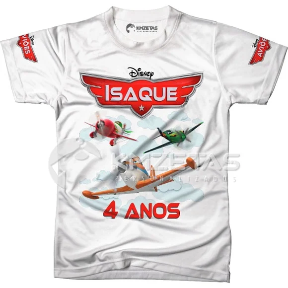 Blusa Aviões Festa Infantil Aniversário Personalizada