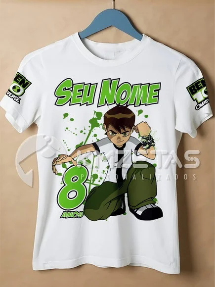 Blusa Ben 10 Festa Aniversário Niver Personalizada Ben10