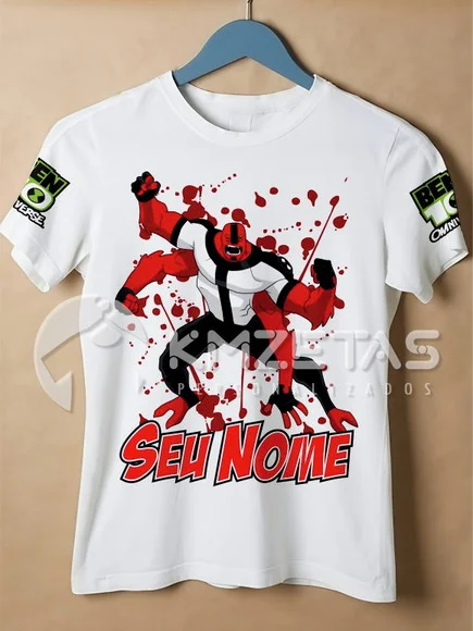 Blusa Ben 10 Quatro Braços Camiseta Personalizada Ben10