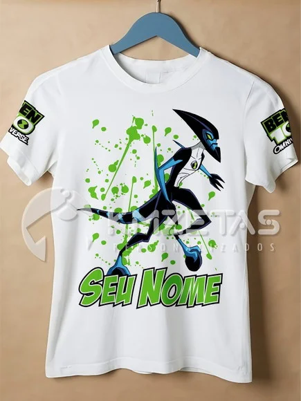 Blusa Ben 10 Xlr8 Omnitrix Camiseta Personalizada Ben10