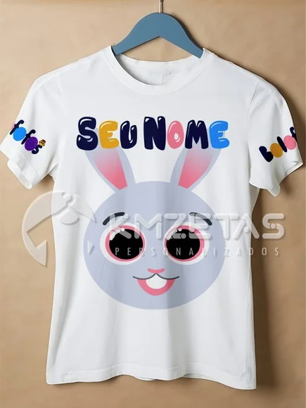 Blusa Bolofofos Bunny Coelhinha Infantil Personalizada