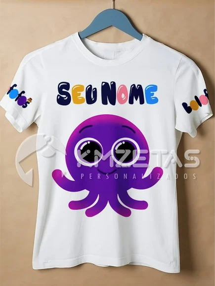 Blusa Bolofofos Pow Polvinho Infantil Adulto Personalizada