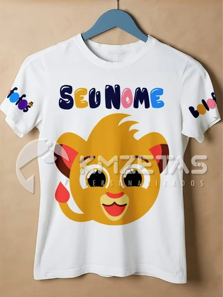 Blusa Bolofofos Rick Leãozinho Infantil Adulto Personalizada