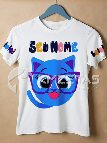 Blusa Bolofofos Sophie Gatinha Infantil Adulto Personalizada