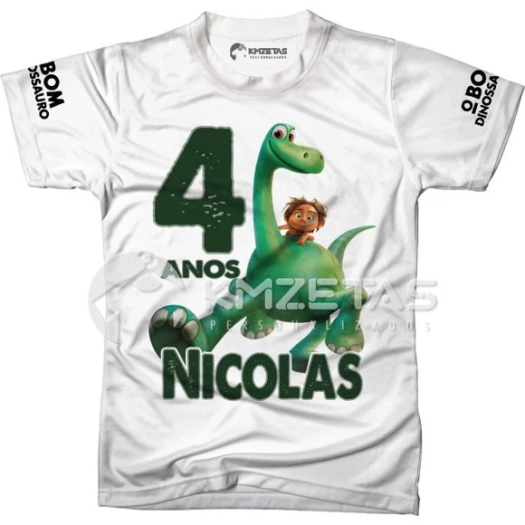 Blusa Bom Dinossauro Festa Infantil Personalizada