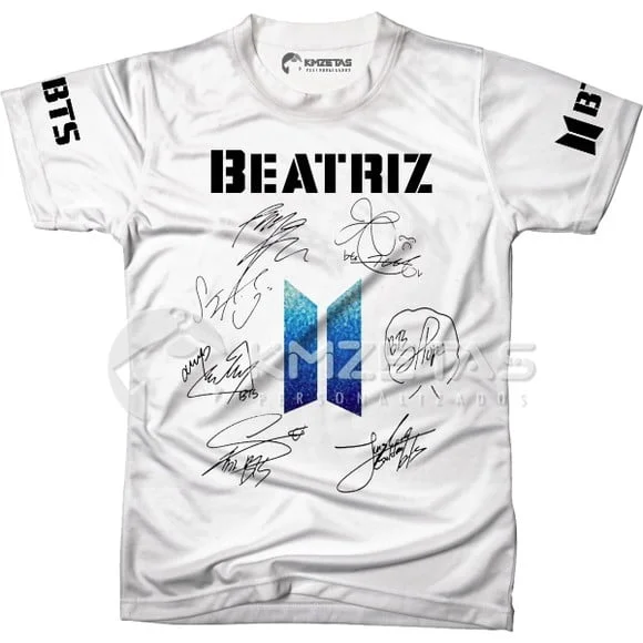 Blusa Bts Kpop Autografada Camisa Camiseta Personalizada