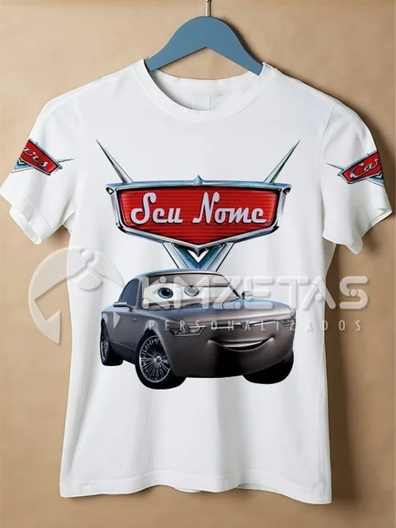 Blusa Carros Disney Sterling Camisa Personalizada