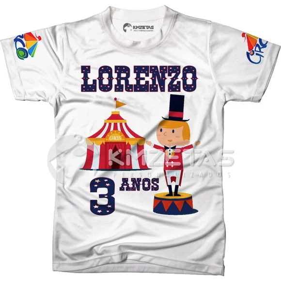 Blusa Circo Infantil Adulto Picadeiro Festa Personalizada